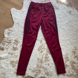Adidas Athletic High-Rise Climacool Track Pants / Joggers | Burgundy